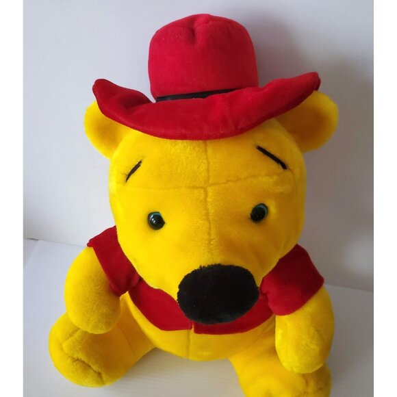 DISNEY WINNIE THE POOH COWBOY PLUSH STUFFED LARGE 22" NWOT - Picture 3 of 5